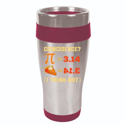 Pi 3,14 = Pie Coincidence I Think Not Pun Math Nerd Pi Day 16oz Travel Tumbler
