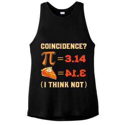 Pi 3,14 = Pie Coincidence? I Think Not Pun Math Nerd Pi Day Ladies PosiCharge Tri-Blend Wicking Tank