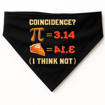 Pi 3,14 = Pie Coincidence? I Think Not Pun Math Nerd Pi Day USA-Made Doggie Bandana