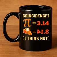 Pi 3,14 = Pie Coincidence? I Think Not Pun Math Nerd Pi Day 11oz C Handle Ceramic Mug