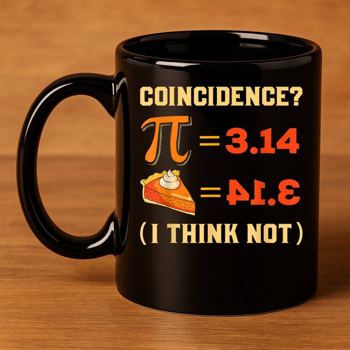 Pi 3,14 = Pie Coincidence? I Think Not Pun Math Nerd Pi Day 11oz C Handle Ceramic Mug