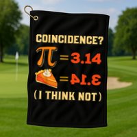 Pi 3,14 = Pie Coincidence? I Think Not Pun Math Nerd Pi Day Golf Towel