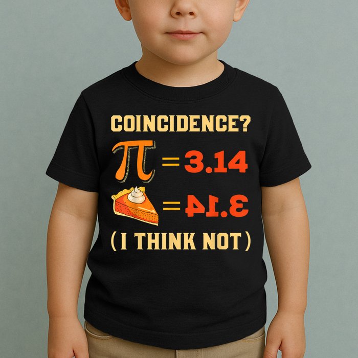 Pi 3,14 = Pie Coincidence? I Think Not Pun Math Nerd Pi Day Toddler T-Shirt