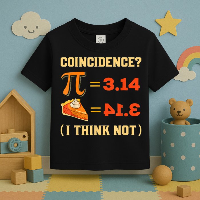 Pi 3,14 = Pie Coincidence? I Think Not Pun Math Nerd Pi Day Toddler T-Shirt