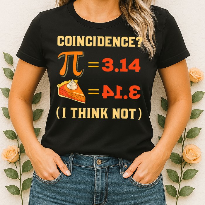 Pi 3,14 = Pie Coincidence? I Think Not Pun Math Nerd Pi Day Womens T-Shirt