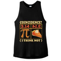 Pi 3,14 Pie Coincidence I Think Not Math Lover Nerd Pi Day Ladies PosiCharge Tri-Blend Wicking Tank