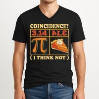 Pi 3,14 Pie Coincidence I Think Not Math Lover Nerd Pi Day V-Neck T-Shirt