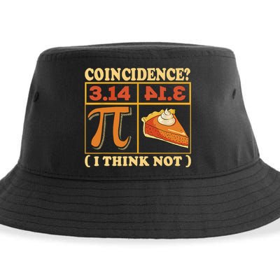 Pi 3,14 Pie Coincidence I Think Not Math Lover Nerd Pi Day Sustainable Bucket Hat