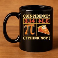 Pi 3,14 Pie Coincidence I Think Not Math Lover Nerd Pi Day 11oz C Handle Ceramic Mug