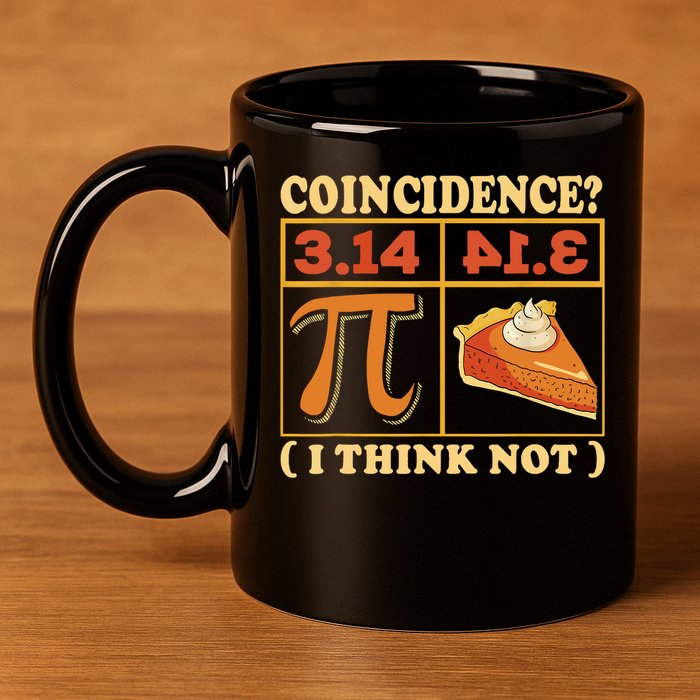 Pi 3,14 Pie Coincidence I Think Not Math Lover Nerd Pi Day 11oz C Handle Ceramic Mug
