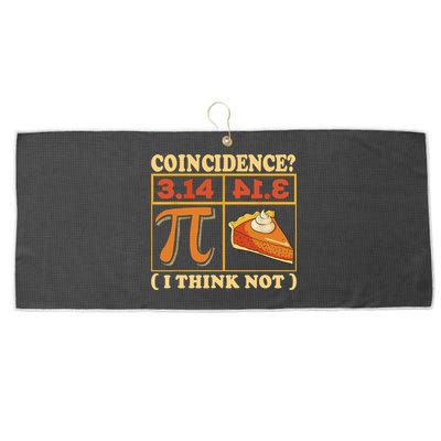 Pi 3,14 Pie Coincidence I Think Not Math Lover Nerd Pi Day Large Microfiber Waffle Golf Towel