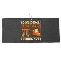 Pi 3,14 Pie Coincidence I Think Not Math Lover Nerd Pi Day Large Microfiber Waffle Golf Towel