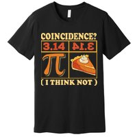 Pi 3,14 Pie Coincidence I Think Not Math Lover Nerd Pi Day Premium T-Shirt