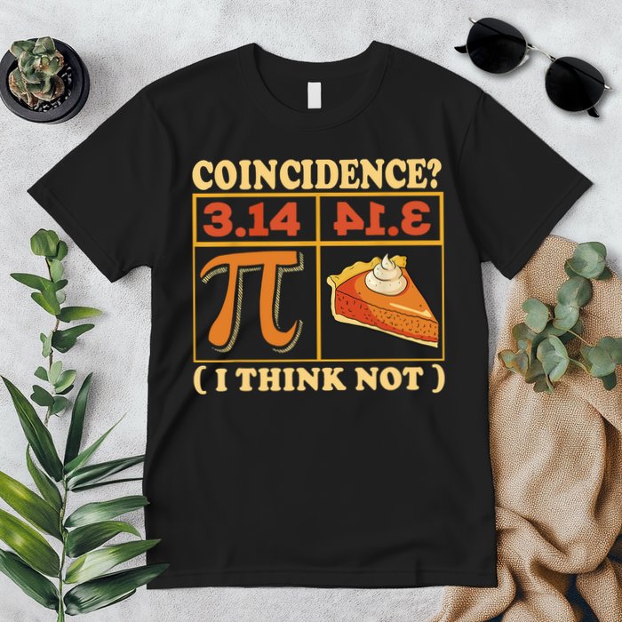 Pi 3,14 Pie Coincidence I Think Not Math Lover Nerd Pi Day Premium T-Shirt
