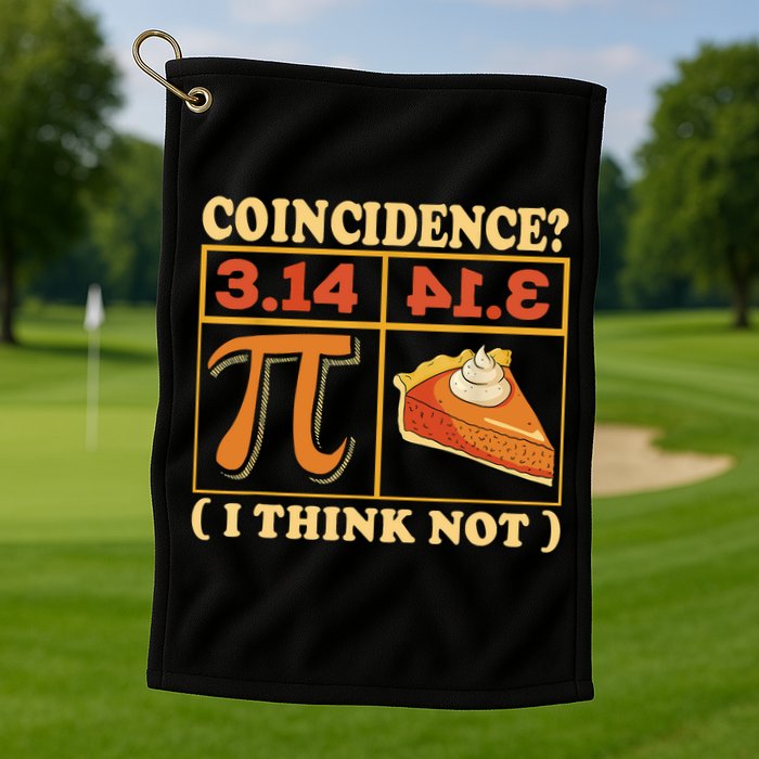 Pi 3,14 Pie Coincidence I Think Not Math Lover Nerd Pi Day Golf Towel