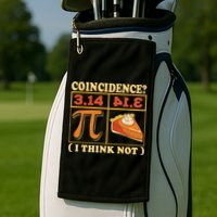 Pi 3,14 Pie Coincidence I Think Not Math Lover Nerd Pi Day Golf Towel