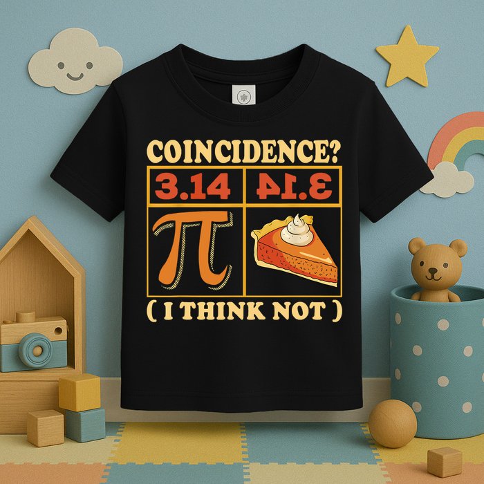 Pi 3,14 Pie Coincidence I Think Not Math Lover Nerd Pi Day Toddler T-Shirt