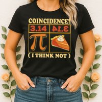 Pi 3,14 Pie Coincidence I Think Not Math Lover Nerd Pi Day Womens T-Shirt