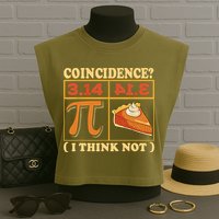 Pi 3,14 Pie Coincidence I Think Not Math Lover Nerd Pi Day Garment-Dyed Women's Muscle Tee