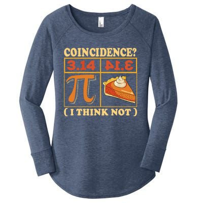 Pi 3,14 Pie Coincidence I Think Not Math Lover Nerd Pi Day Women's Perfect Tri Tunic Long Sleeve Shirt