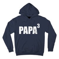 Papa 3 Papa Cubed Grandpa 3 Papa Hoodie