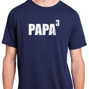 Papa 3 Papa Cubed Grandpa 3 Papa Adult ChromaSoft Performance T-Shirt