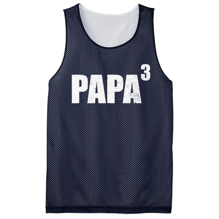 Papa 3 Papa Cubed Grandpa 3 Papa Mesh Reversible Basketball Jersey Tank