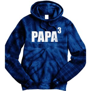 Papa 3 Papa Cubed Grandpa 3 Papa Tie Dye Hoodie