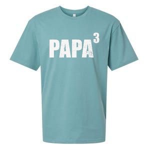 Papa 3 Papa Cubed Grandpa 3 Papa Sueded Cloud Jersey T-Shirt