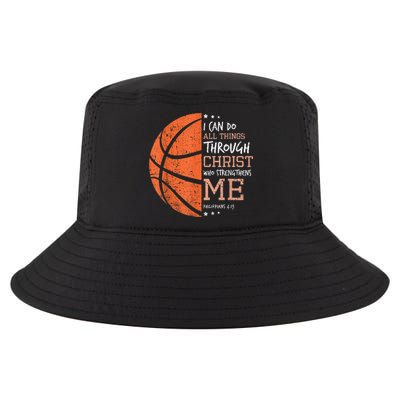Philippians 4 13 I Can Do All Things Christian Basketball Cool Comfort Performance Bucket Hat