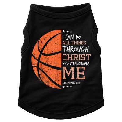 Philippians 4 13 I Can Do All Things Christian Basketball Doggie Tank