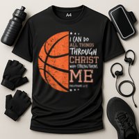 Philippians 4 13 I Can Do All Things Christian Basketball Performance Shirt