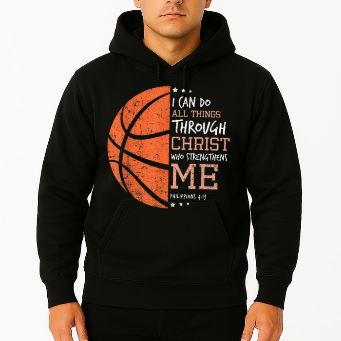 Philippians 4 13 I Can Do All Things Christian Basketball Hoodie