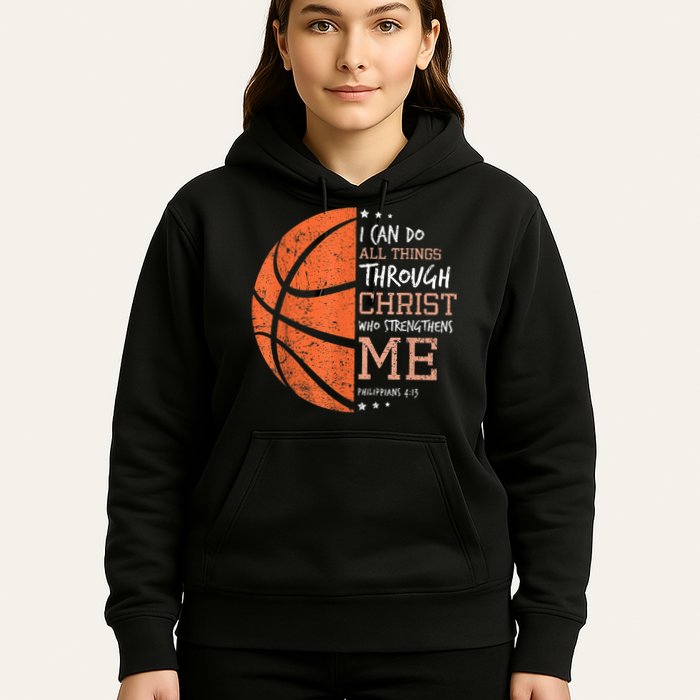 Philippians 4 13 I Can Do All Things Christian Basketball Hoodie