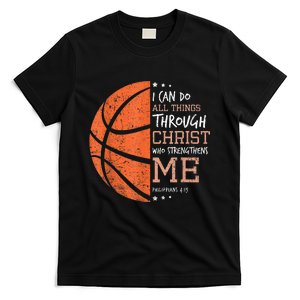 Philippians 4 13 I Can Do All Things Christian Basketball T-Shirt