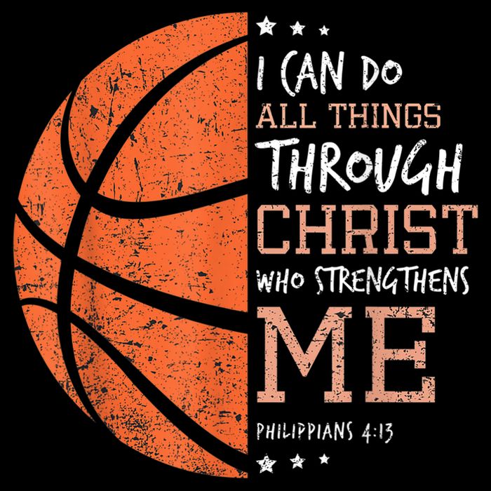 Philippians 4 13 I Can Do All Things Christian Basketball Sustainable Bucket Hat