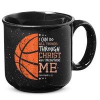 Philippians 4 13 I Can Do All Things Christian Basketball 15oz Campfire Ceramic Mug