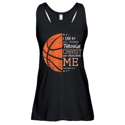 Philippians 4 13 I Can Do All Things Christian Basketball Ladies Essential Flowy Tank