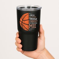 Philippians 4 13 I Can Do All Things Christian Basketball Tumbler