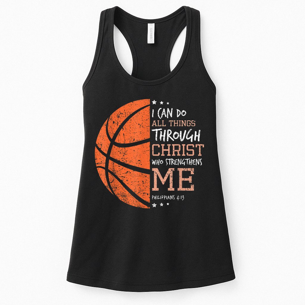 Philippians 4 13 I Can Do All Things Christian Basketball Womens Tank Top
