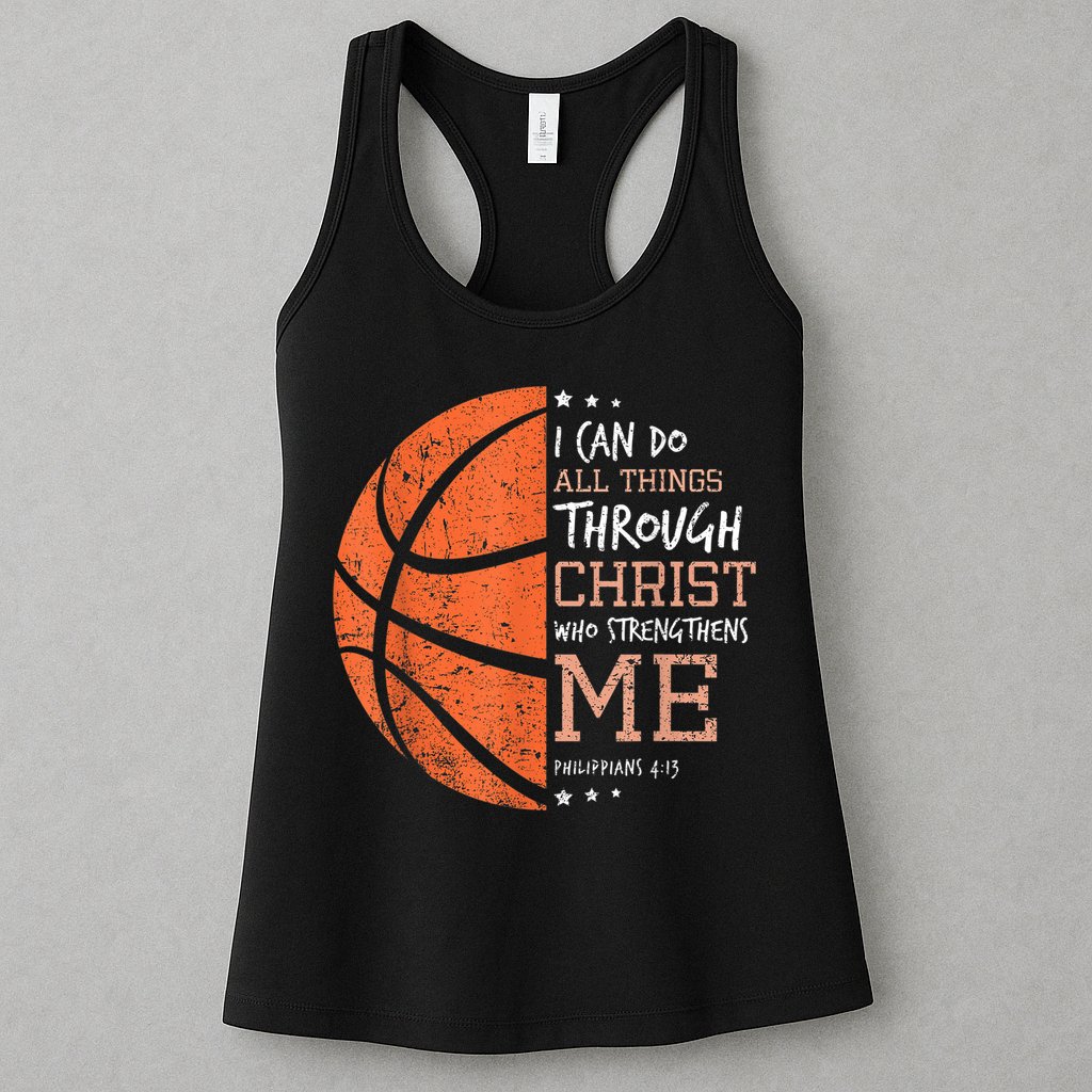 Philippians 4 13 I Can Do All Things Christian Basketball Womens Tank Top