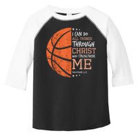 Philippians 4 13 I Can Do All Things Christian Basketball Toddler Fine Jersey T-Shirt