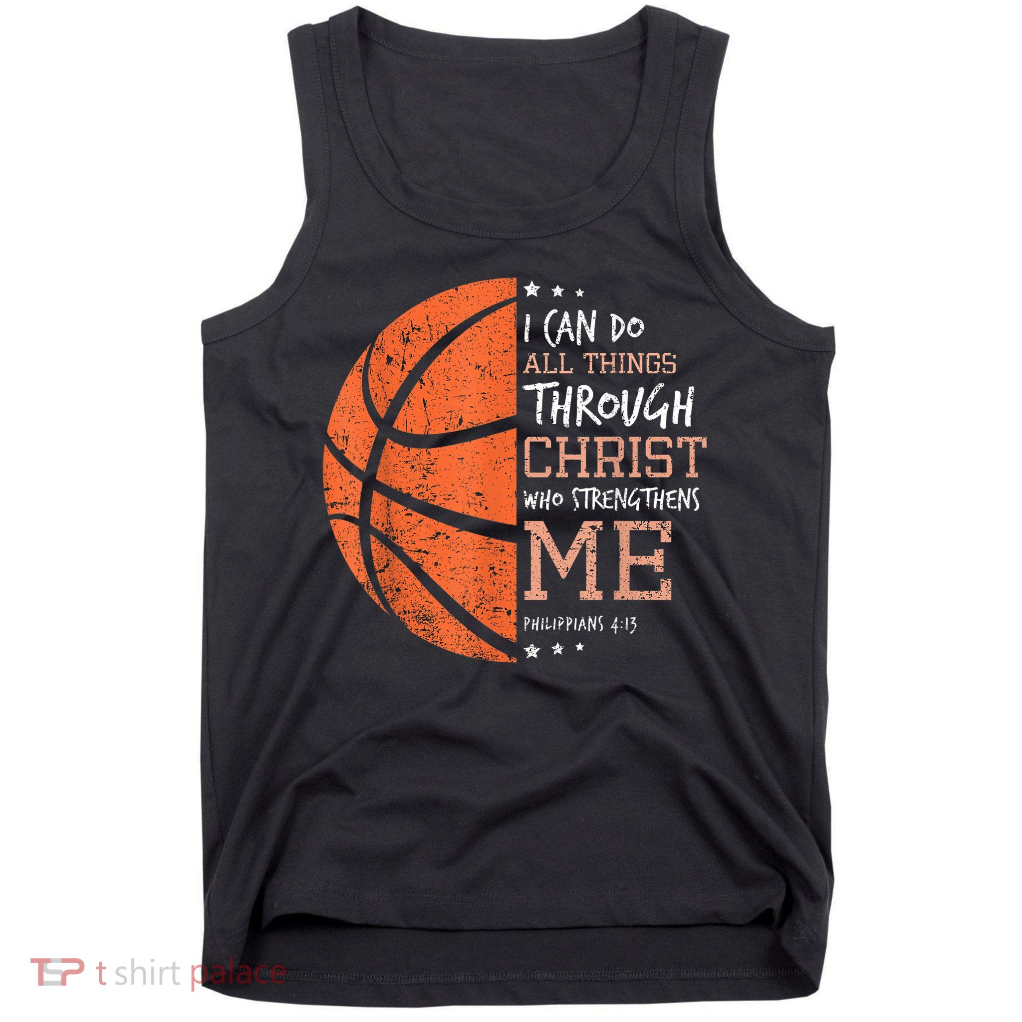 Philippians 4 13 I Can Do All Things Christian Basketball Tank Top