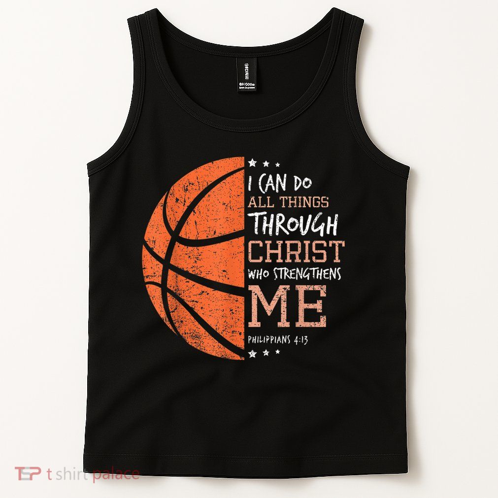Philippians 4 13 I Can Do All Things Christian Basketball Tank Top