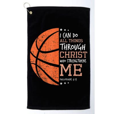 Philippians 4 13 I Can Do All Things Christian Basketball Golf Towel