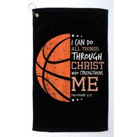 Philippians 4 13 I Can Do All Things Christian Basketball Golf Towel