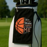Philippians 4 13 I Can Do All Things Christian Basketball Golf Towel