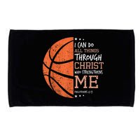 Philippians 4 13 I Can Do All Things Christian Basketball Microfiber Hand Towel