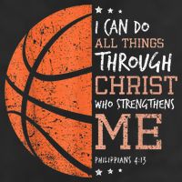 Philippians 4 13 I Can Do All Things Christian Basketball Microfiber Hand Towel