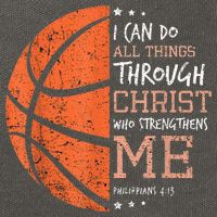Philippians 4 13 I Can Do All Things Christian Basketball Cotton Canvas Backpack